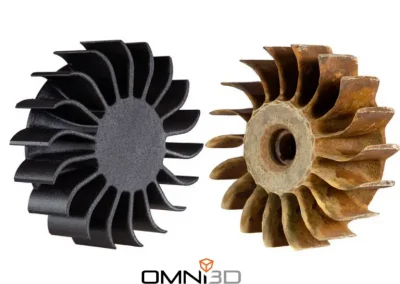 Refurbishment of a vacuum pump using 3D printing technology